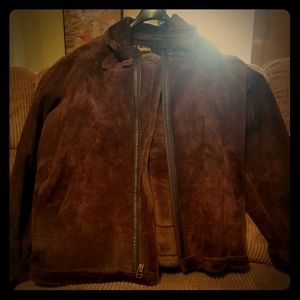 Mens Suede/Fur Bomber Jacket